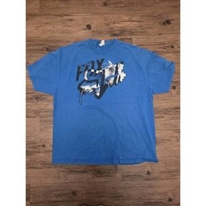 Fox Racing Short Sleeve Blue Graphic Tshirt Size 2XL
